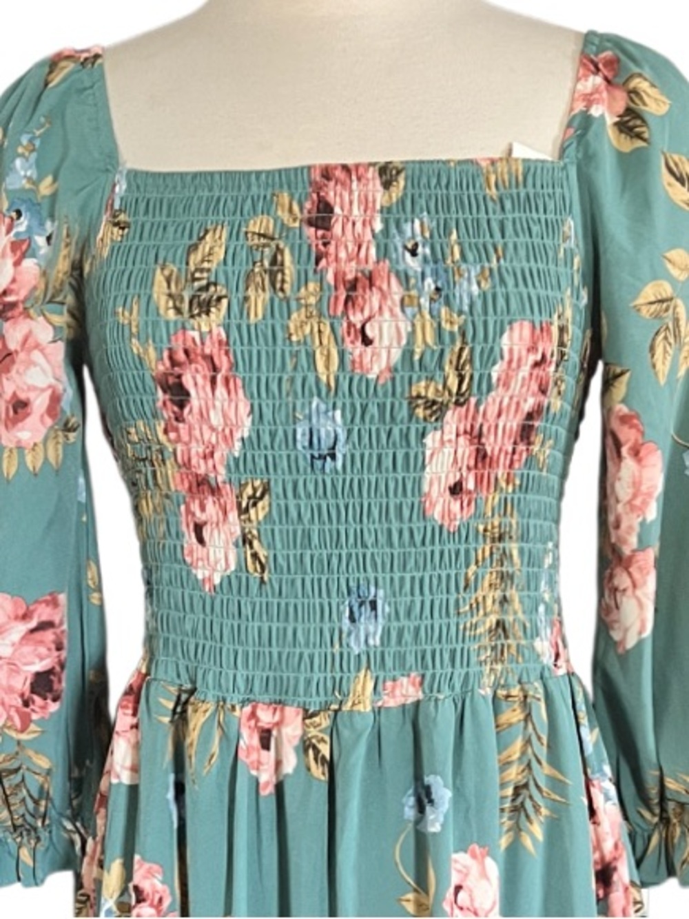 Baltic Born Marta midi dress smocked bodice and tiered skirt Size XL - Picture 5 of 5